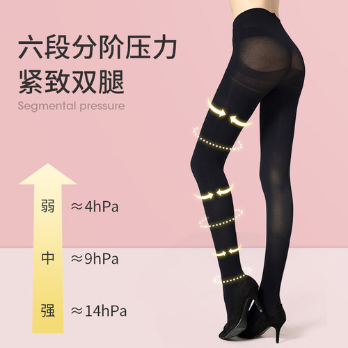 韩国Let's Slim压力显瘦腿袜连裤袜女春秋款袜外穿打底袜美腿200m - 图0