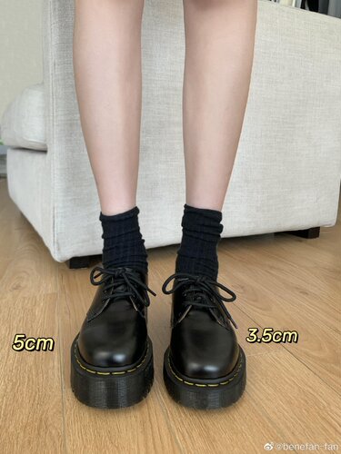 幂幂同款1461厚底三孔马丁单鞋真正固特异无胶水不开胶英伦小皮鞋 - 图2