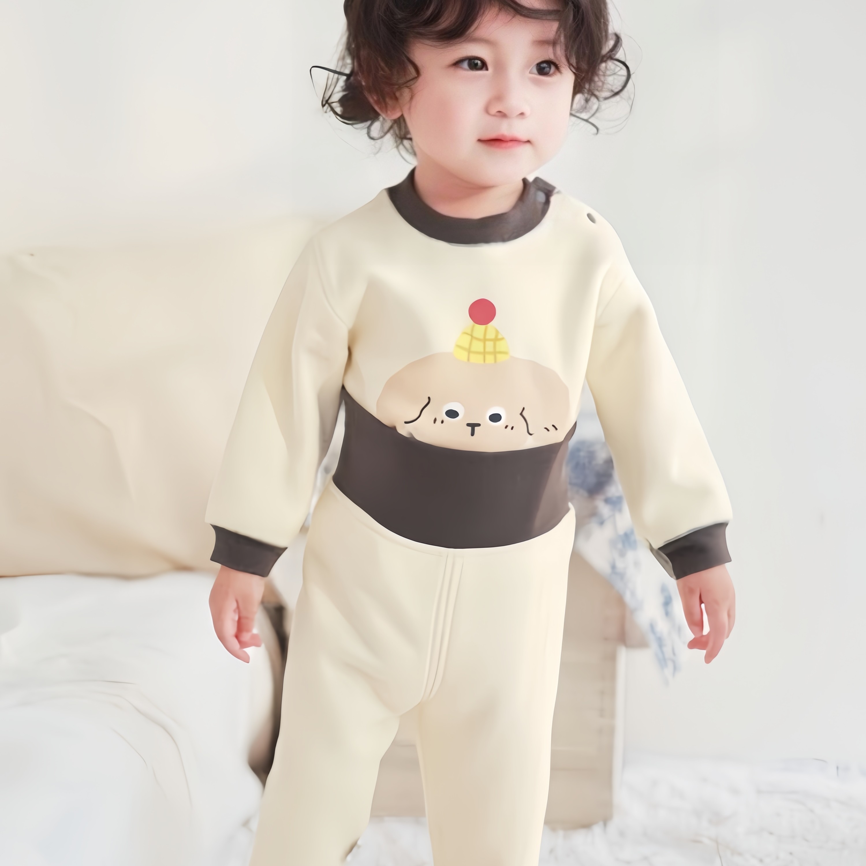 2026新款冬季加绒加厚儿童保暖内衣婴幼儿韩版可爱家居服睡衣套装,淘宝优惠券,粉丝福利购,淘宝优惠卷