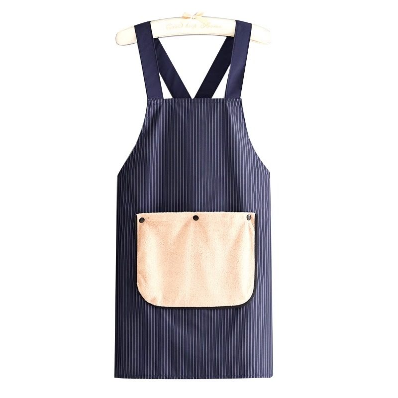 家用厨房可擦手防水防油条纹围裙舒适透气高颜值耐脏可拆卸围裙,淘宝优惠券,粉丝福利购,淘宝优惠卷