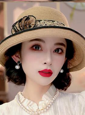 布塔布塔民族风刺绣花爵士帽度假旅游沙滩盆帽女夏季百搭遮阳礼帽