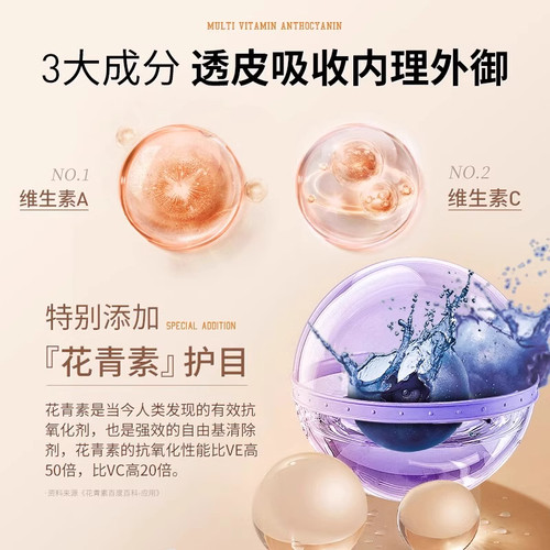 多维花青素护眼贴正品缓解疲劳滋润舒适清凉20贴/40贴/60贴/100贴 - 图1