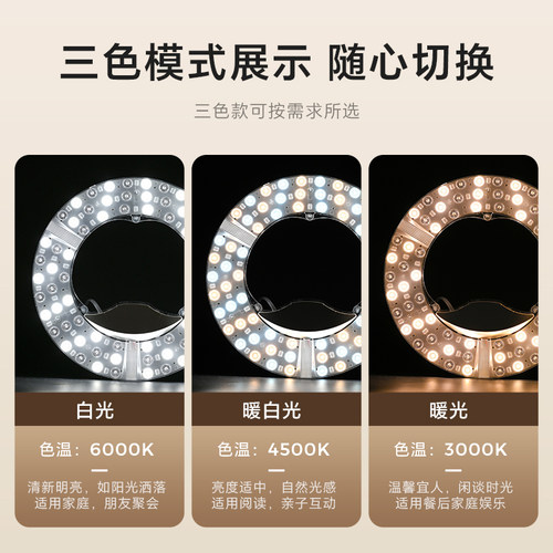 led遥控智能吸顶灯替换光源模组圆形灯盘灯芯改造灯板环形节能灯 - 图2
