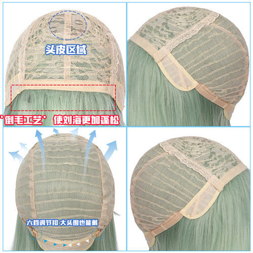 初音未来二次元cos假发万用虎口夹95cm长双马尾发套中分高温丝 - 图3