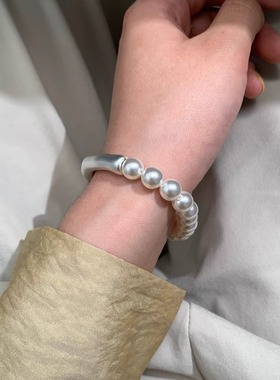 适合夏天竹节珍珠手链女