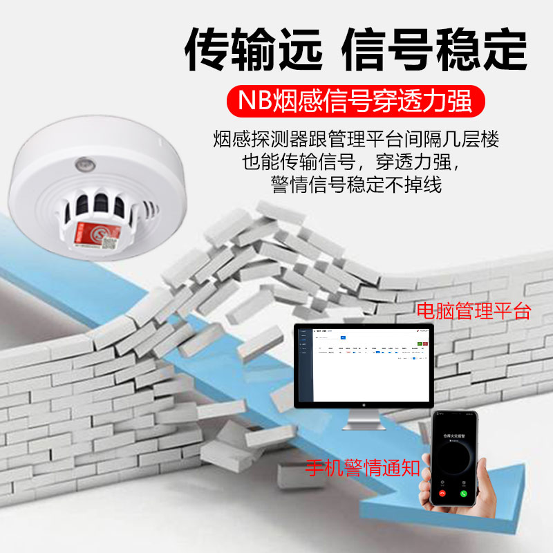 NB-IOT烟雾报警器家用酒店物联网3C认证烟感器消防无线火灾探测器 - 图1