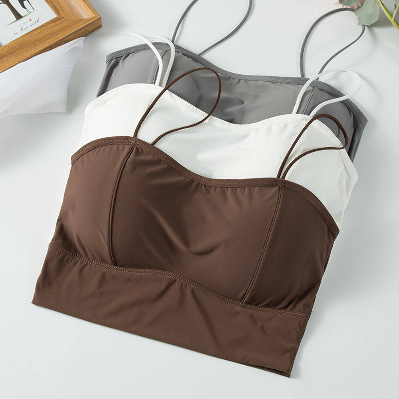 加厚4公分胸垫夏季冰丝大U背吊带裹胸无钢圈打底内衣文胸抹胸,淘宝优惠券,粉丝福利购,淘宝优惠卷