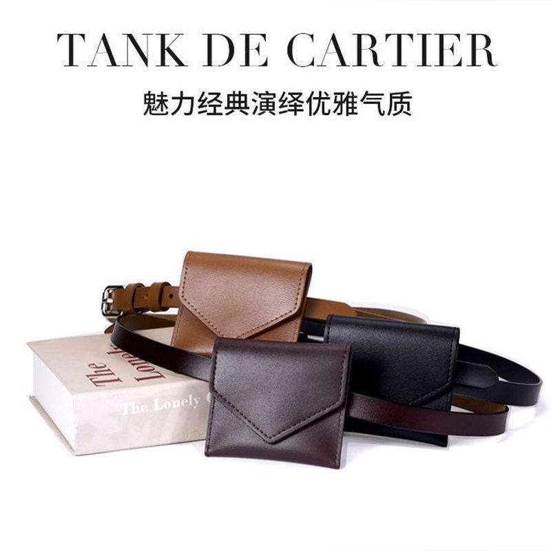 高级新款韩系小众纯色装饰皮质搭配迷你腰包皮带腰带百搭时尚配饰,淘宝优惠券,粉丝福利购,淘宝优惠卷