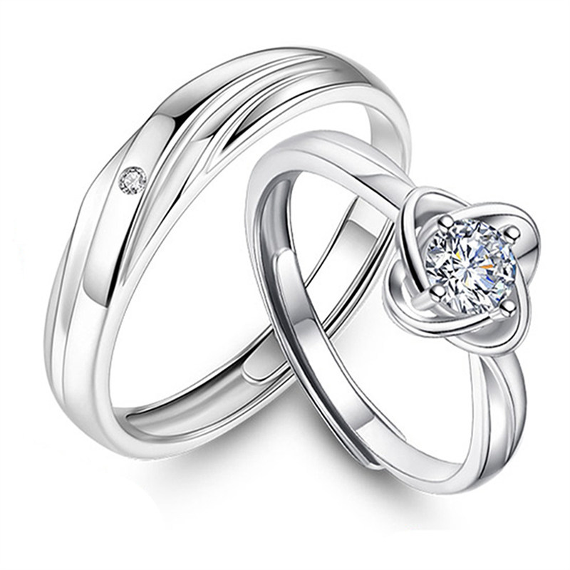 一鹿有你情侣系列镀银男女小众对戒 天天特卖工厂店戒指/指环