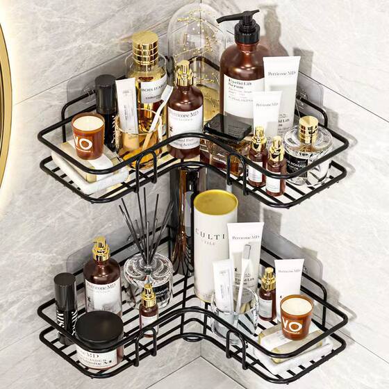 Bathroom punch-free storage shelves