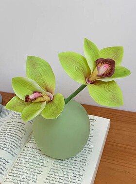 惠兰仿真花假花陶瓷花瓶桌面摆件