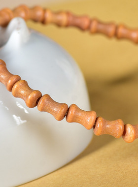 天然檀香木竹节珠单圈手链节节高文玩手串时尚精巧男女饰品礼物