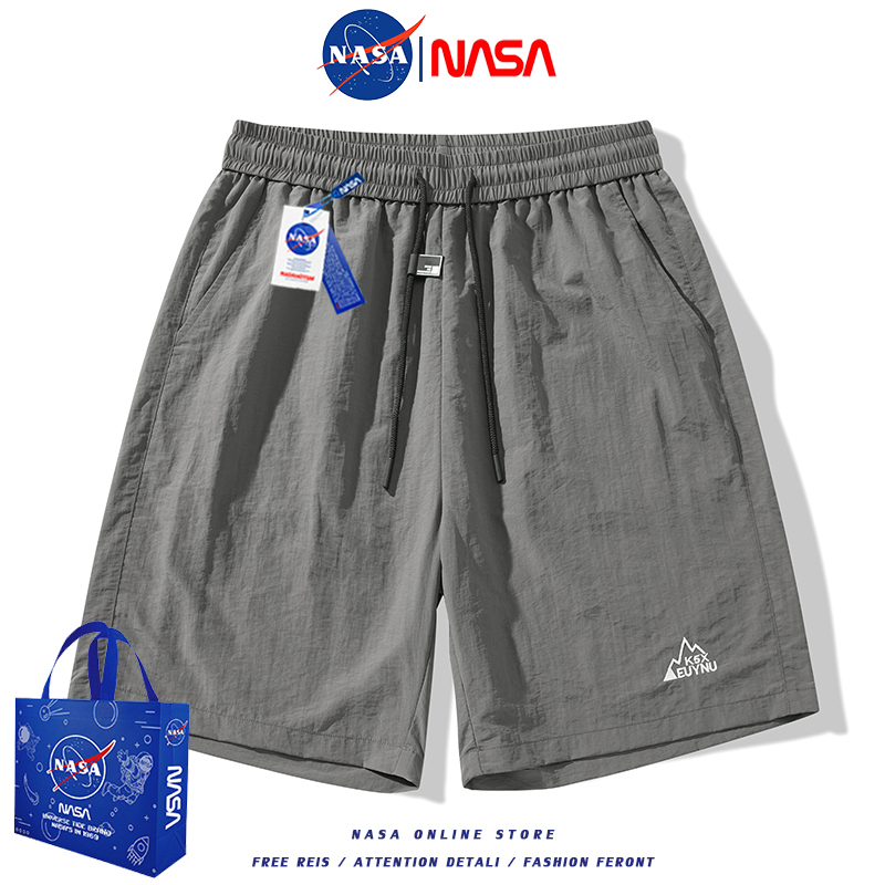 NASA多巴胺粉红色运动短裤女2024新款夏季速干裤子宽松休闲五分裤
