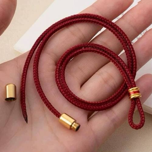 老铺同款绳新年吊坠挂绳黄金色手工编织项链绳配葫芦罗盘绳脖绳子 - 图3