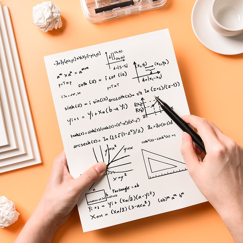 草稿纸16ka4草稿本空白考研专用演草纸薄便宜批发白纸演算纸厚网格打草验算分区办公书写科技双面计算护眼