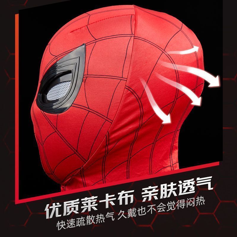 儿童六一礼物可眨眼头套正版蜘蛛侠英雄cos面具男孩远征玩具头盔 - 图2