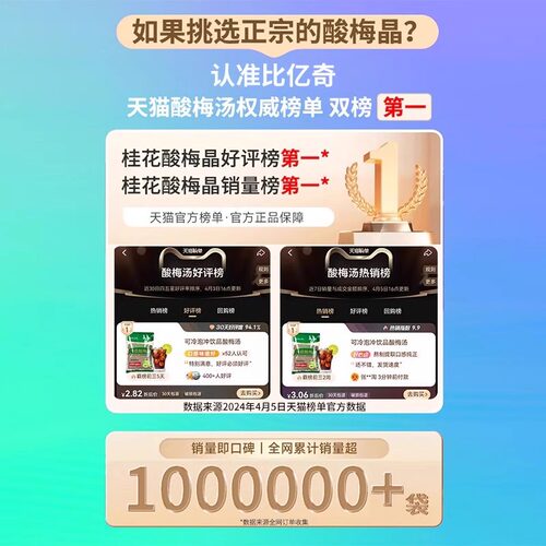 酸梅晶正宗桂花酸梅粉酸梅汤汁浓缩原材料包速溶商用可冷泡冲饮品 - 图3