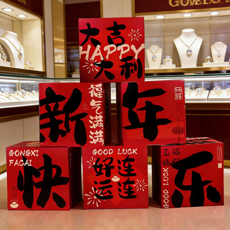 2026新年款氛围装饰堆堆盒摆件马年春节元旦布置过年场景拍照道具,淘宝优惠券,粉丝福利购,淘宝优惠卷