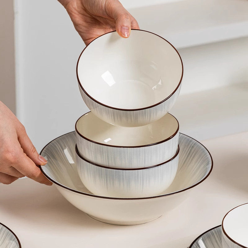 陶瓷碗家用2025新款高颜值饭碗餐具套装釉下彩碗碟套装小碗筷碗具,淘宝优惠券,粉丝福利购,淘宝优惠卷