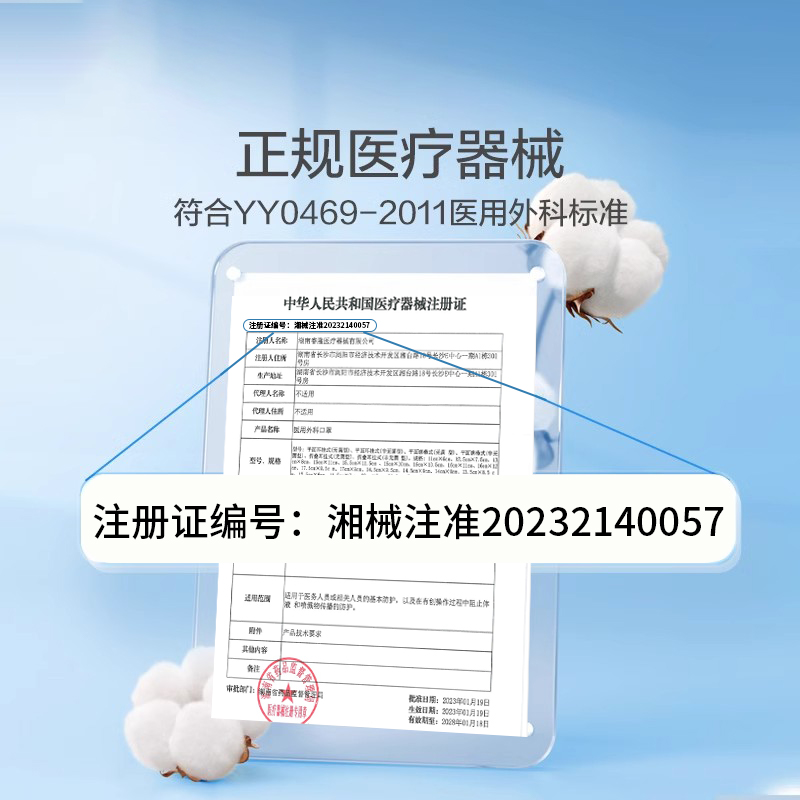 灭菌级医用外科口罩白色一次性医疗夏薄款高颜值独立包装防护医药 - 图0