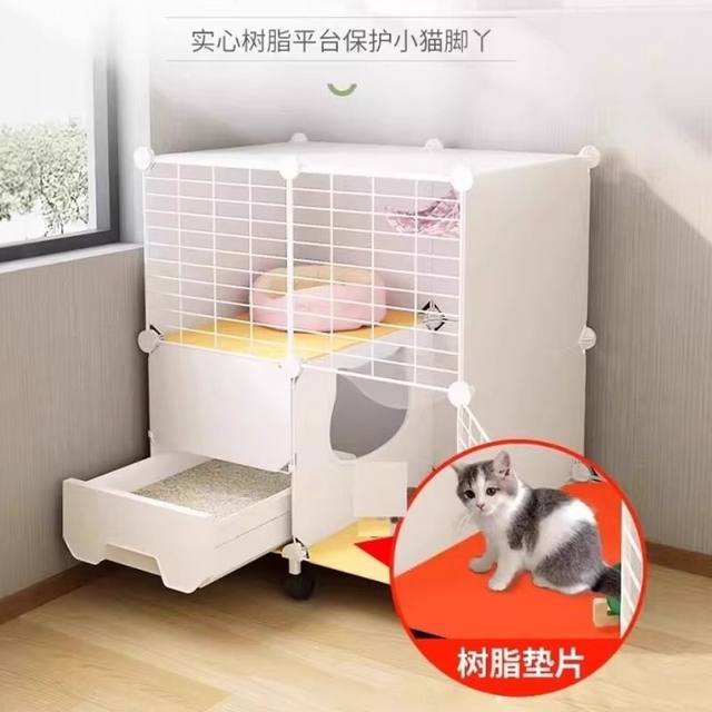 Cat cage with large free space for home interior