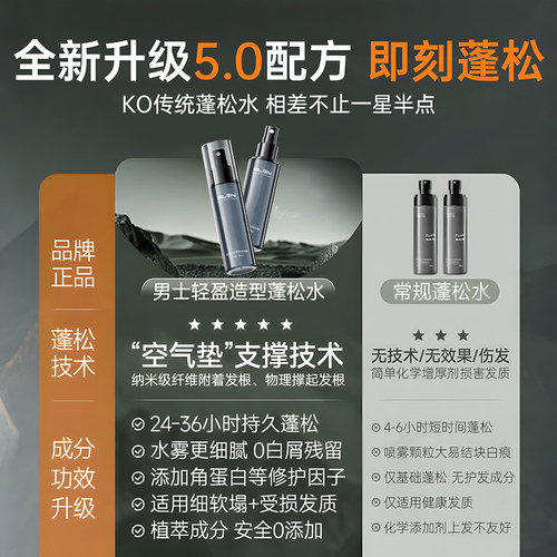 头发蓬松水喷雾男士持久定型发胶啫喱水自然免洗去油干发神器立体 - 图2