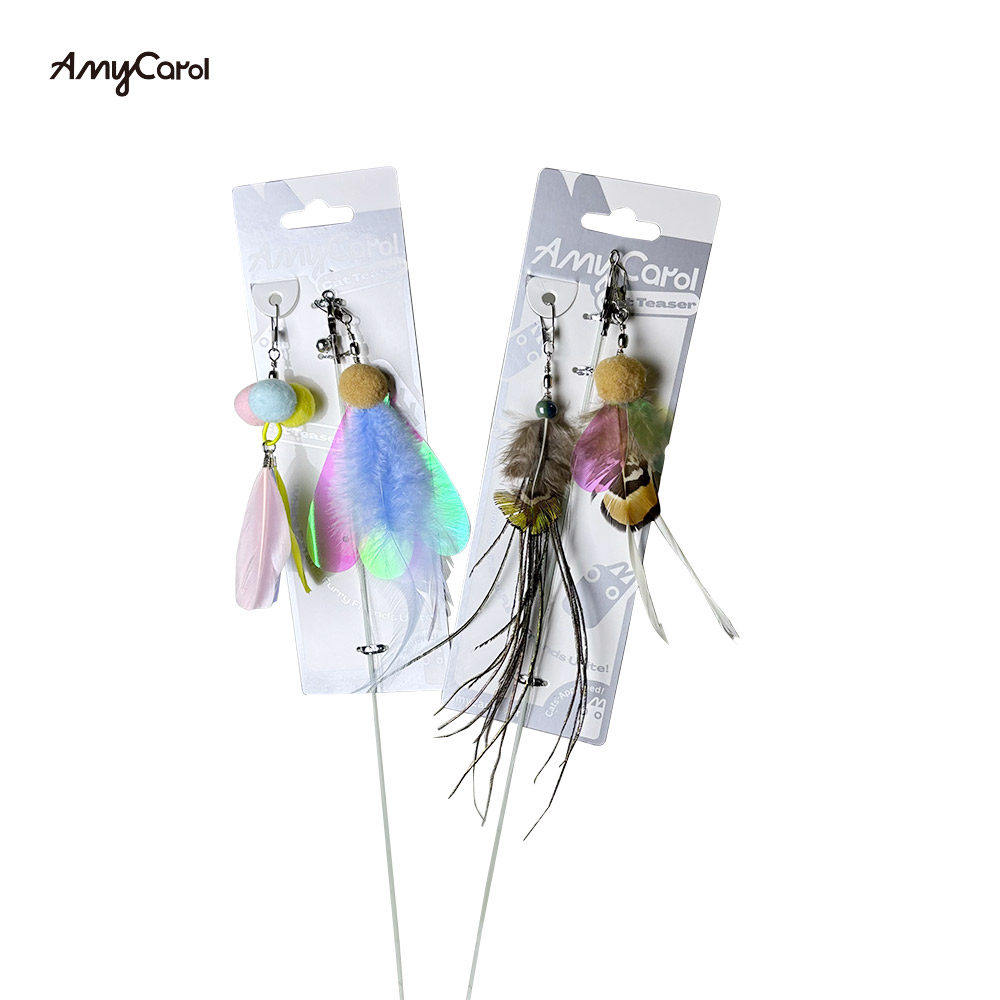 Amy Carol木杆双影系列鱼线逗猫棒宠物猫玩具可替换鸡毛羽毛鹅毛,淘宝优惠券,粉丝福利购,淘宝优惠卷