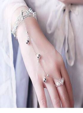 天官赐福花城手链古典中国风蝴蝶镂空玫瑰藤蔓宫铃指环手镯配饰品