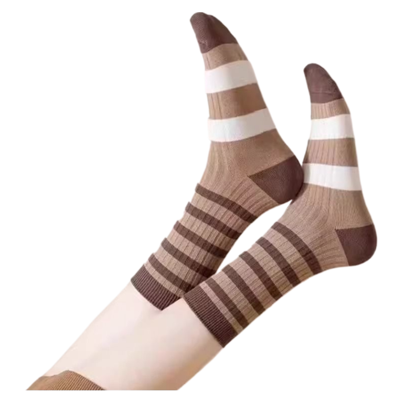 俞兆林6双袜子女中筒袜秋冬潮流百搭袜子色系弹力堆堆袜条纹吸汗 俞兆林6双袜子女中筒袜秋冬潮流百搭袜子色系弹力堆堆袜条纹吸汗