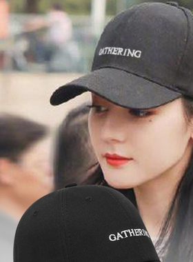 迪丽热巴同款2024新款鸭舌帽子女春夏季遮阳防晒弯檐显脸小棒球帽