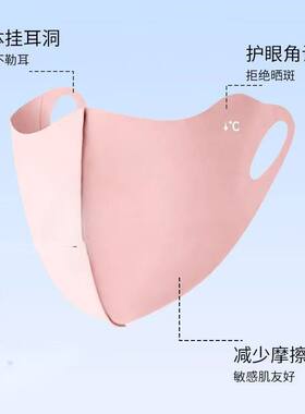 保暖口罩女高颜值秋冬季加厚防寒防晒面罩脸罩可水洗黑色遮阳立体