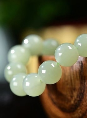 新疆和田玉手链晴水色手串女冰晴