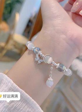 黑曜石白石手链|回头客超1000人