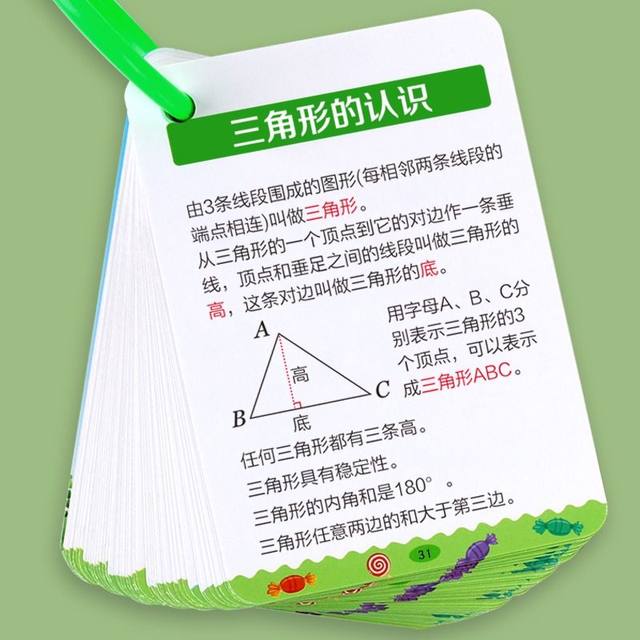 Math Formula Card Complete collection of math formulas for grades 1-6 in elementary ...