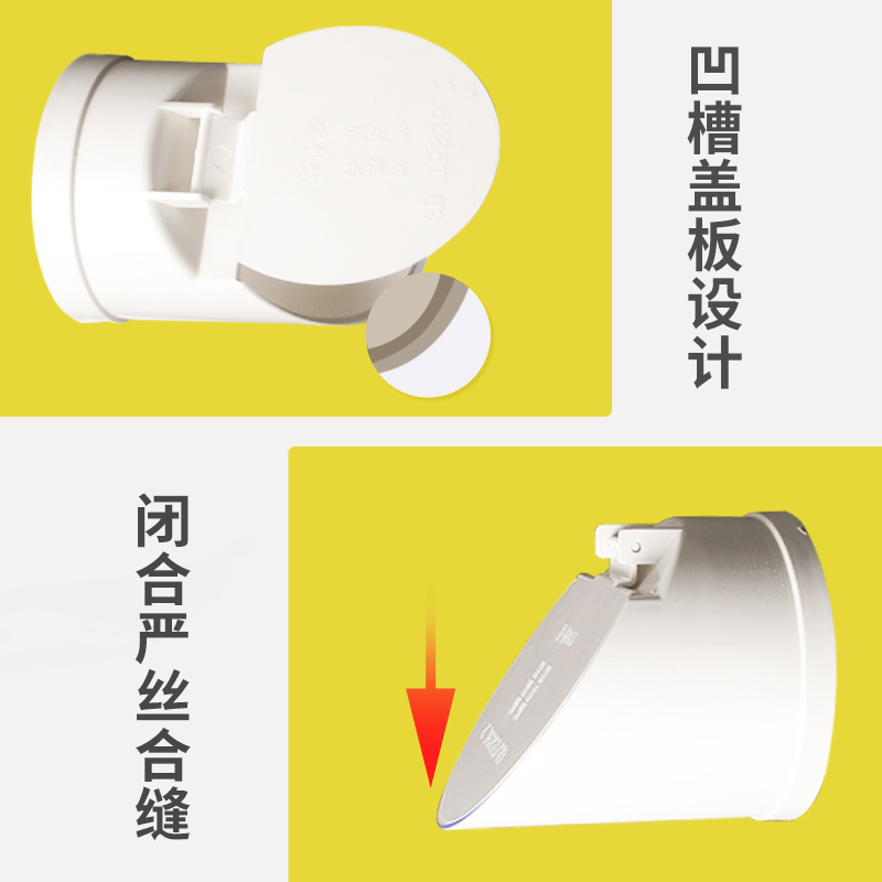 pvc排水管防臭器下水管110排污化粪池防臭防鼠虫盖直径户外下水道-图2