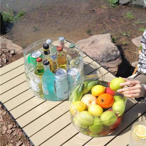 折叠水盆户外露营水桶野餐洗菜盆家用洗漱盆外出便携式洗衣盆通用 - 图0