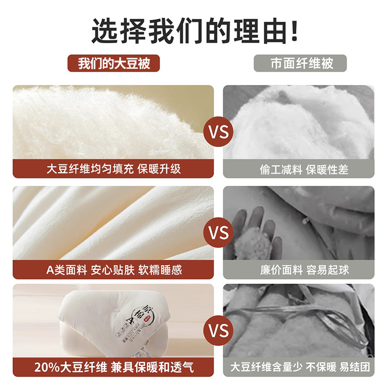 A类母婴级大豆纤维被四季通用春秋被子冬被加厚被芯双人单人原棉,淘宝优惠券,粉丝福利购,淘宝优惠卷