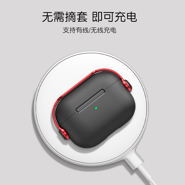 适用苹果airpodspro2无线蓝牙保护套airpods一二三四代高级耳机软壳airpods1/2/3/4u-c口盒新款通用带挂绳-图2