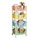 Trolley children's toy storage rack multi-layer bookcase picture book shelf removable snacks sorting rack living room