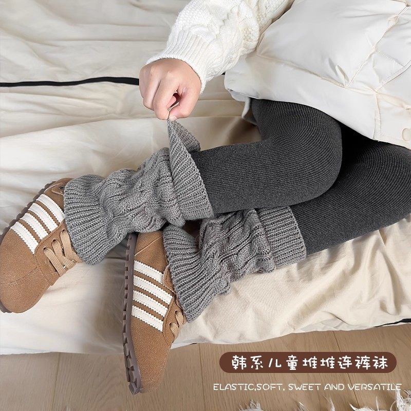 女童打底裤加绒加厚秋冬季堆堆袜套冬款宝宝长裤子儿童连裤袜白色,淘宝优惠券,粉丝福利购,淘宝优惠卷