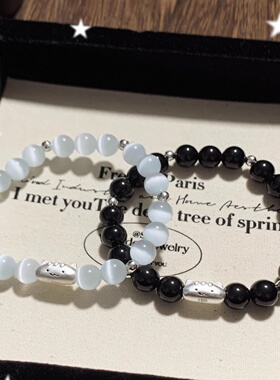 足银999法棍猫手链纯银男女生