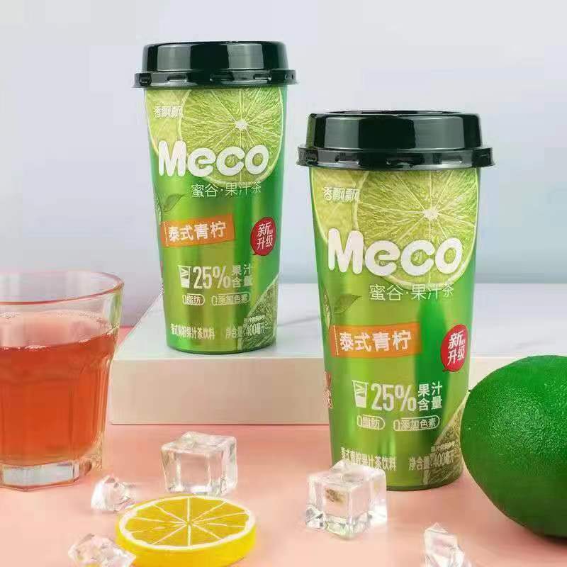 香飘飘meco蜜谷果汁茶果茶饮料杯装400ml一杯果汁饮品泰式柠檬 - 图1