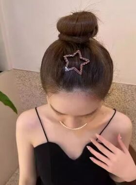 五角星水钻星星发夹bb卡子