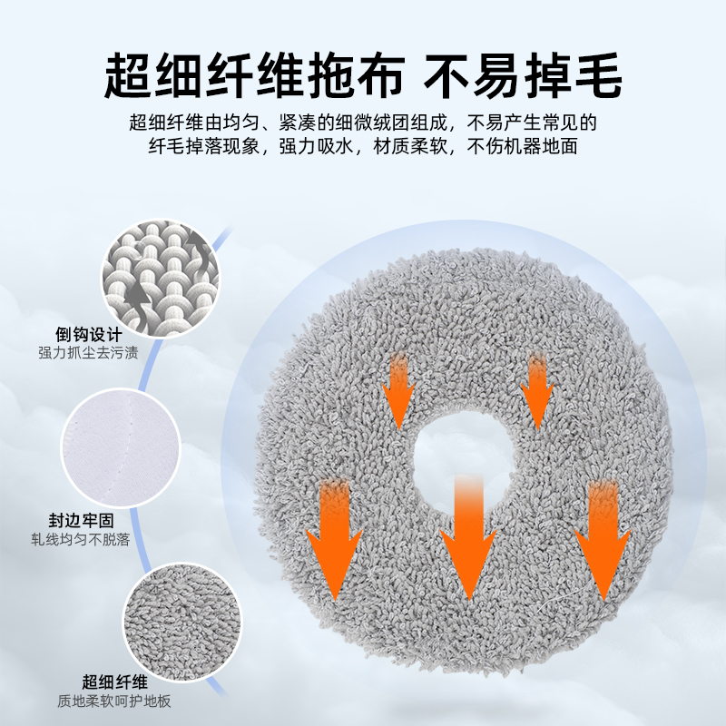 适用追觅S10/S20/X10扫地机耗材配件滚边刷滤网抹布集尘袋平替 - 图2