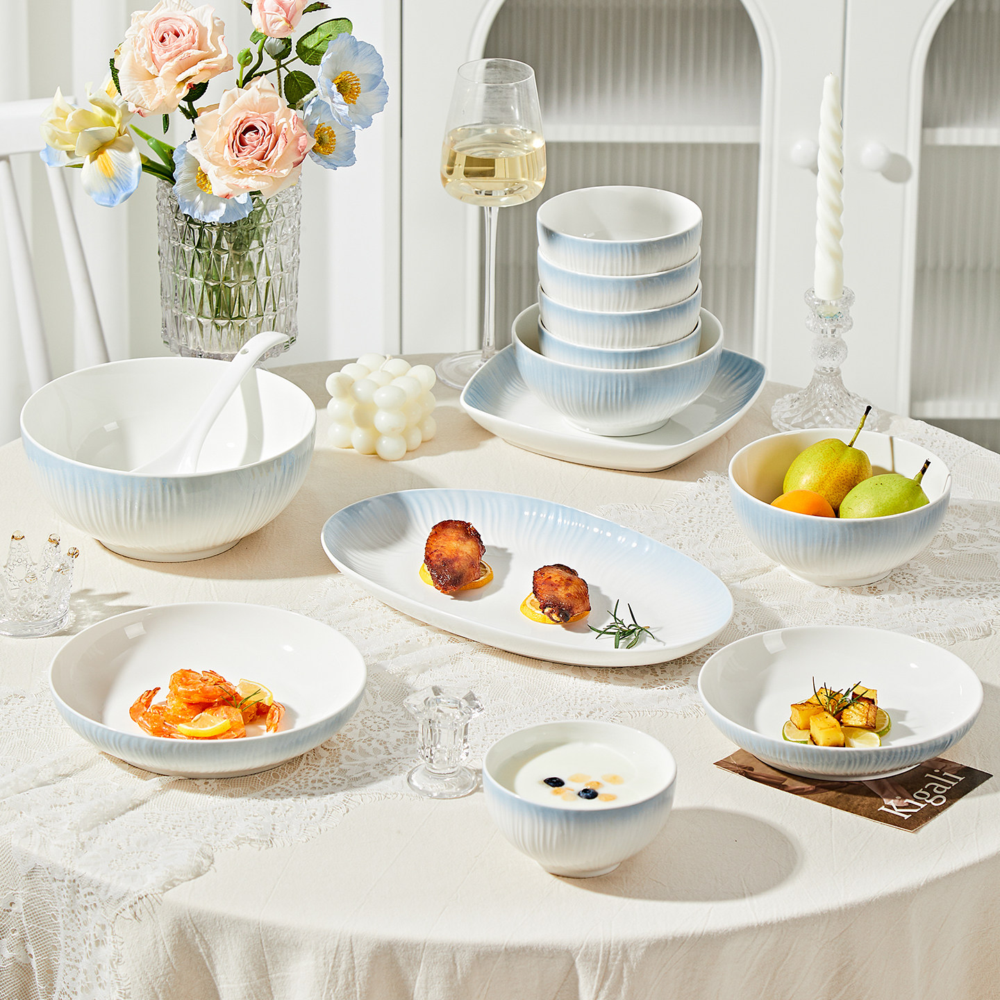 陶瓷餐具套装2025新款高颜值好看的碗碟套装家用盘子饭碗可微波炉,淘宝优惠券,粉丝福利购,淘宝优惠卷