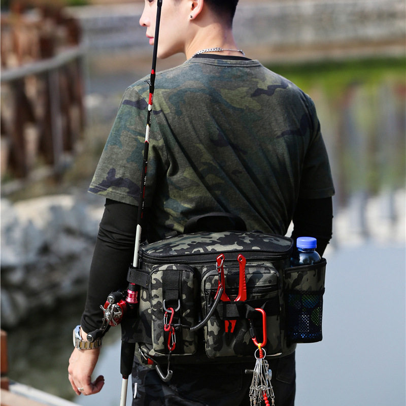 新款路亚腰包男大容量户外多功能迷彩腰包运动背包单肩斜挎钓鱼包,淘宝优惠券,粉丝福利购,淘宝优惠卷