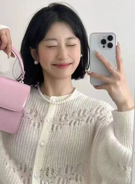 fever同款珍珠项链女2024新款秋冬毛衣链轻奢小众高级颈链女配饰