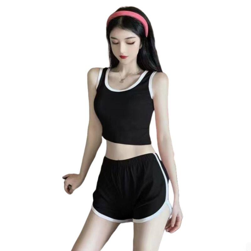 套装热裤运动短裤女夏外穿跑步韩版瑜伽居家休闲a字宽松ins潮速干