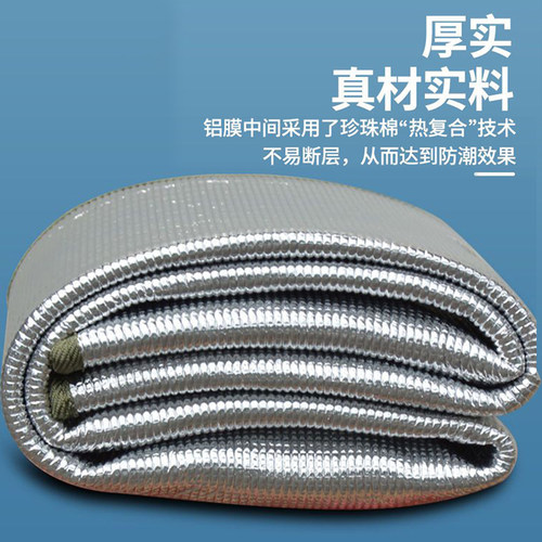 户外铝膜防潮垫加厚便携打地铺隔寒家用可折叠帐篷防水露营野餐垫 - 图0