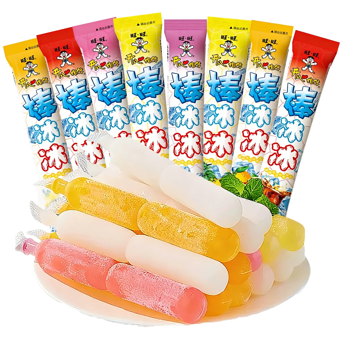 旺旺碎冰冰棒棒冰可吸果冻冰棒碎碎冰棒冰冰夏季冰棍冷饮儿童零食